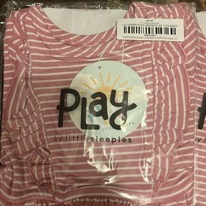 Little sleepies mauve striped dress